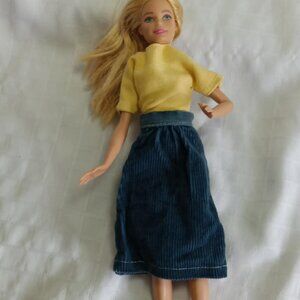 Handmade vintage Barbie kit, circa 1984 Skirt and shirt Without the doll